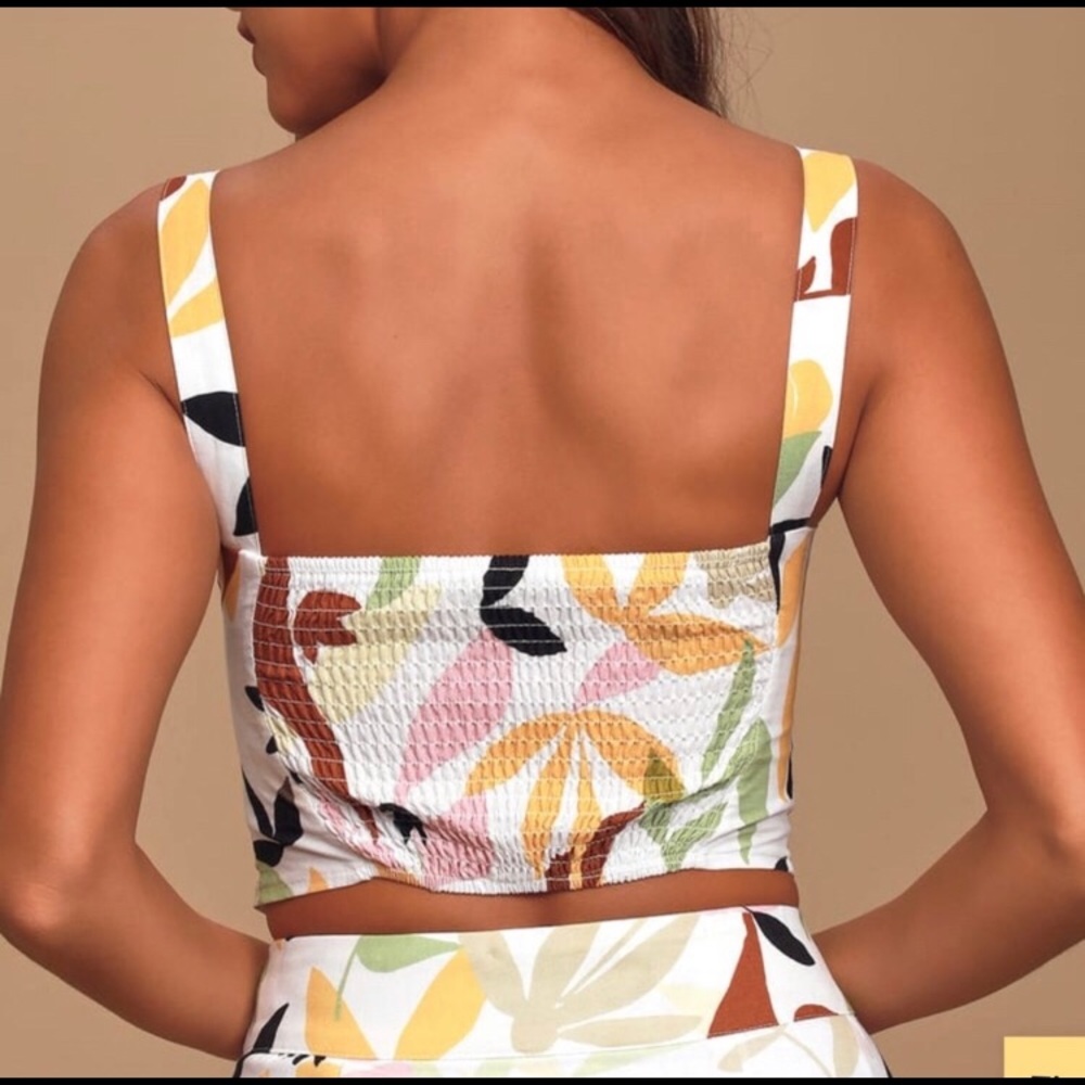 NWT Palma White Multi Tropical Print Matching SET - Picture 9 of 11